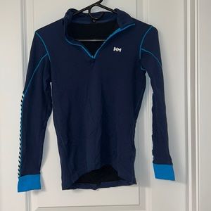 Helly Hansen XS Long Sleeve 1/4 zip pullover Navy Blue